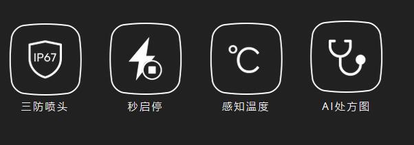三防喷头 秒启停 感知温度 AI处方图
