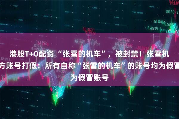 港股T+0配资 “张雪的机车”，被封禁！张雪机车官方账号打假：所有自称“张雪的机车”的账号均为假冒账号