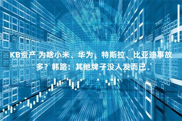 KB资产 为啥小米、华为、特斯拉、比亚迪事故多?韩路:其他牌子没人发而已