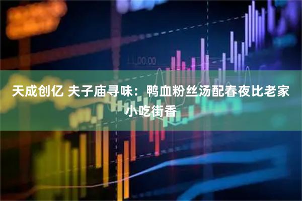 天成创亿 夫子庙寻味：鸭血粉丝汤配春夜比老家小吃街香