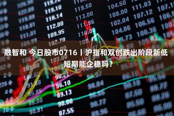 融智和 今日股市0716丨沪指和双创跌出阶段新低  短期能企稳吗？