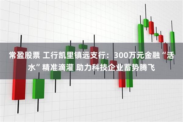 常盈股票 工行凯里镇远支行：300万元金融“活水”精准滴灌 助力科技企业蓄势腾飞